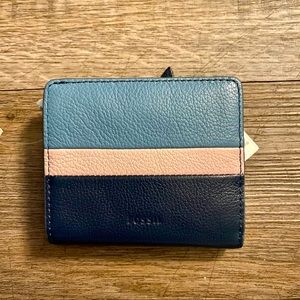FOSSIL Emma Rfid Mini Wallet in Blue Multi